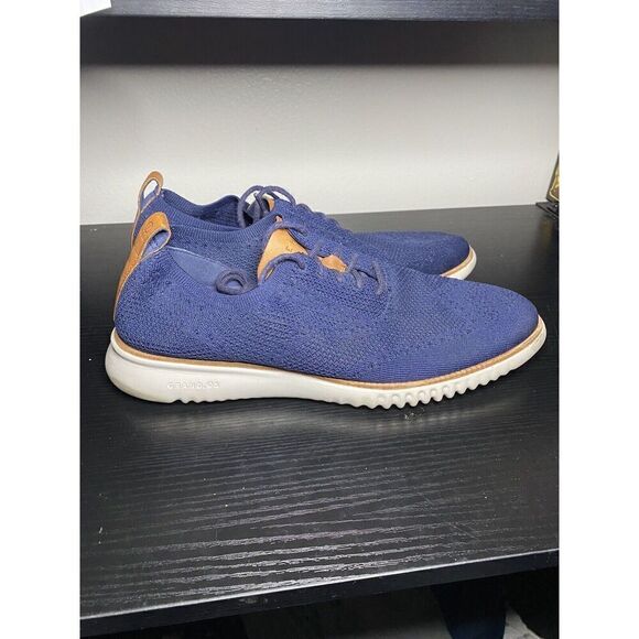 Cole Haan Men's 2.ZeroGrand Stitchlite Lace-Up Sneakers 11.5 Marine Blue C27569 - Picture 1 of 10